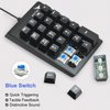Rottay Number Pad, Mechanical USB Wired Numeric Keypad with Blue LED Backlit 22 Key Numpad for Laptop Desktop Computer PC Black (Blue switches)