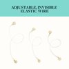 DOORES Blonde Wire for Hair Extensions 8pcs 18.5cm 24.5cm 30cm Invisible Elastic Fish Line Replacement for Extensions with 4 Clips