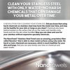 Nano Towels Stainless Steel Cleaner | The Amazing Chemical Free Stainless Steel Cleaning Reusable Wipe Cloth | Kid & Pet Safe | Light Green 7x16 (1 pc)