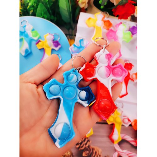 Clasporo 24 Packs Cross Bulk little Fidget Party Favors Prize From Teacher,End Of Year Summer Holiday Birthday Mini Pop For kids