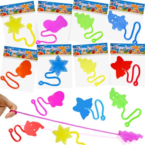 CHHOEAV Christmas Sticky Hands Bulk 36 Pcs Christmas Styles Stretchy Toys for Kids Boys Girls, Pinata Fillers, Christmas Stocking Stuffers, Christmas Party Favors Gifts