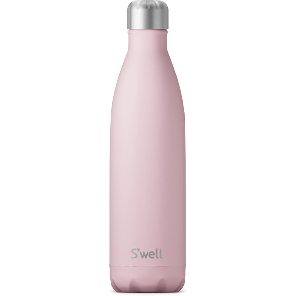 S'well Stainless Steel Water Bottle, 25oz, Pink Topaz, Triple Layered Vacuum Insulated Containers Keeps Drinks Cold for 48 Hours and Hot for 24, BPA Free, Perfect for On the Go