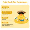 wonuu Car Rubber Duck, Yellow Duck Decoration Dashboard with Sun Hat Swim Ring Necklace Sunglasses for Car Dashboard Decorations