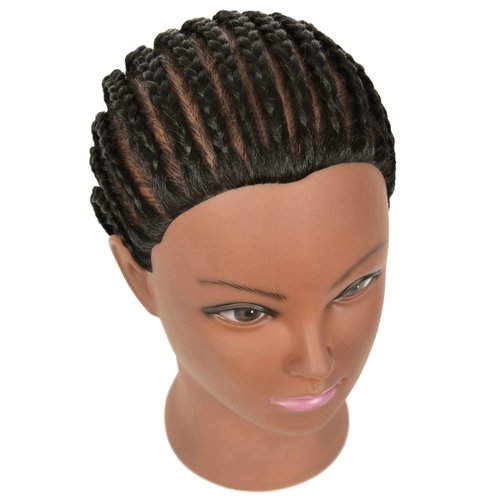 QACIEH Mannequin Head 100% Real Human Hair for Hairdresser Practice Styling Braiding Manikin Cosmetology Doll Training Head with Stand