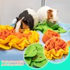 Rabbit Hay Feeder - Interactive Polar Fleece Pet Foraging Mat Toy Indoor for Guinea Pig Bunny Chinchillas Hamster Ferrets Small Aniamls - Anti Slip Feeding Mat Treat Dispenser Machine Washable