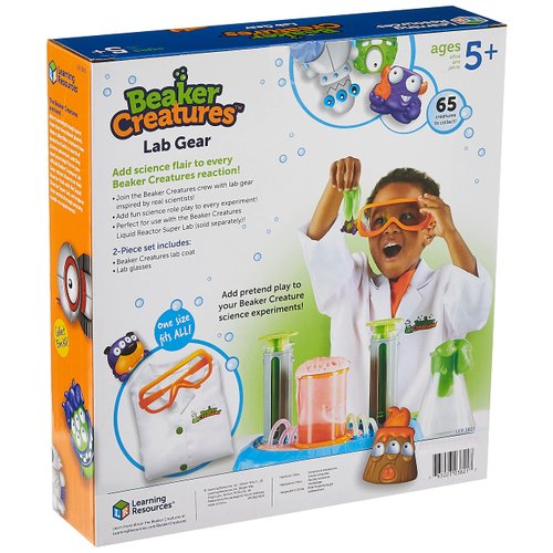 Learning Resources Beaker Creatures Lab Gear - 2 Pieces, Ages 5+ Lab Coat & Glasses for Kids, Science Exploration Games, STEM Toys for Kids