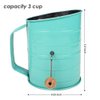 Webake Flour Sifter 3 Cup Stainless Steel Baking Sifter with Rotary Hand Crank