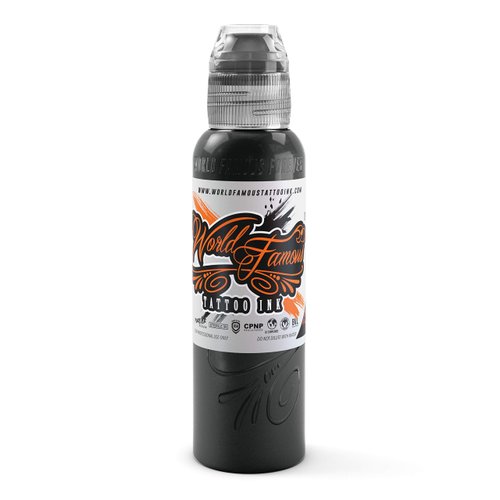 WORLD FAMOUS TATTOO INK Rocker Black Tattoo Ink, 1 oz, Vegan, Non-Toxic, Professional Tattoo Ink & Supplies