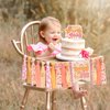 Vansolinne First Birthday High Chair Banner Kit, Hippie One Groovy Birthday Decorations for Girl Baby Shower, Boho Cake Smash One Groovy Baby Party Supplies