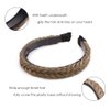 Hairro Braided Headband With Tooth Fishtail Braids Hairband With Teeth Braid Hair Band Hair Hoop Plaited Hairband With Comb Chunky Braid Headband Synthetic Headband Hairpiece For Women 48g #12/24