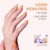 CANNI Creamy Orange Gel Nail Polish, 1Pcs Nude Gel Polish Pastel Orange Summer Color Nail Polish Gel High Gloss Soak Off U V Gel Nail French Nail Manicure Salon DIY