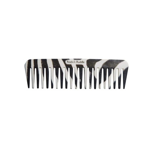 Rock & Ruddle Wide Tooth Comb. Perfect for Detangling Wet Hair and Applying Hair Color (Zebra Fur)
