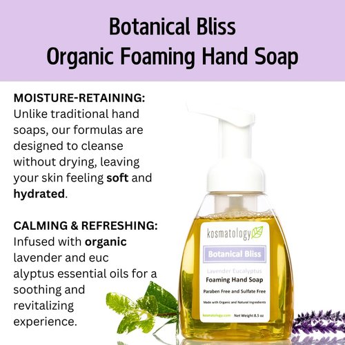 kosmatology Botanical Bliss (Lavender-Eucalyptus) Organic Foaming Hand Soap, 8.5 fl oz