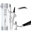 2024 New Magic Eyebrow Pencil,3D Waterproof Microblading Eyebrow Pen with 4 Fork Tip,Natural Makeup Long-Lasting Eyebrow Pencil,Makeup Fine Stroke Eyebrow Tattoo Pencil (Black-B)