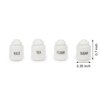1:12 Scale Kitchen Food Accessories Miniature Sugar Shaker Candy Food Model Pretend Play 4 Jars Set Dollhouse Ornament Mini Scene Accessories Restaurant Candy Simulation (Porcelain)