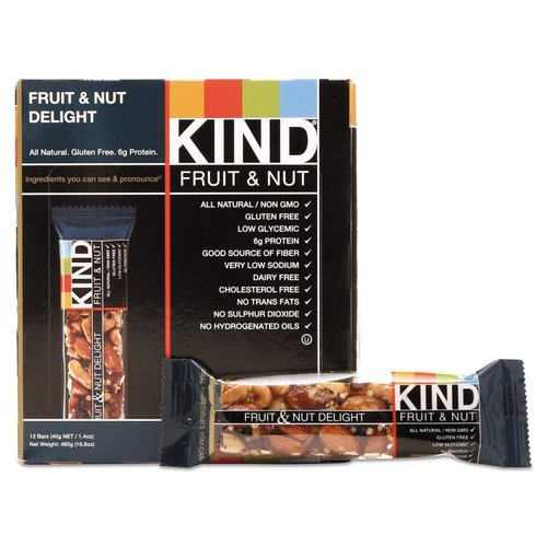 KIND 17824 Fruit and Nut Bars, Fruit and Nut Delight, 1.4 oz, 12/Box