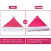 Eoocan Santa Hat, Santa Hat for Kids, Unisex Velvet Comfort Pink Christmas Hats Extra Thicken Classic Plush for Christmas New Year Festive Holiday Party Supplies