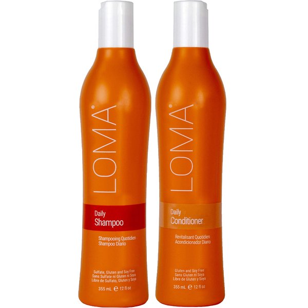 LOMA Daily Shampoo (clear formula) and Daily Conditioner (DUO PACK) 12 Ounce Each