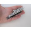 Generic Clear crystal black acrylic alligator hair claw clip clamp