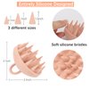 Solid Sillicone Scalp Brush Hair Shampoo Brush Scalp Scrubber Head Scalp Massager Exfoliating Hair Wash Brush Cleansing Dandruff Brush for Shower