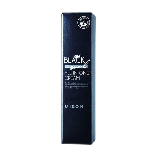 MIZON Black Snail All In One Cream, Premium, Snail Repair Cream, Intensive Care, Korean Skin Care, Facial Moisturizing, Snail Mucin Extract, Wrinkle Care, Firming (35ml / 1.18 fl oz)
