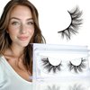 GOO GOO Mink Eyelashes False Lashes, Fake Eyelashes 10mm-17mm Lashes Natural Look Siberian Mink Fur Eye Lashes Hand Made 3D Mink Eyelashes Real Mink Lashes 1 Pair