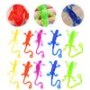 STOBOK Sticky Lizard, 12pcs Funny Sticky Toy Lizard Toy Sticky Hands Lizard Gecko Figures Toys Stretchy Sticky Lizards Toys for Cosplay, Party Favors (Random Color)