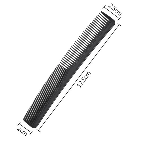 Hestya 36 Pack Hair Comb Bulk 7 Inch Carbon Fiber Cutting Comb All Purpose Combs for Men Women Plastic Hairdressing Styling Combs for Salon or Hotel Hair Care, Black