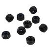 1/4-20 Nylon Insert Hex Lock Nuts Locknuts, 304 Stainless Steel 18-8, Black Oxide, 25 PCS