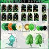 KEFAN Reptile Party Decorations Balloon Garland Arch Set, Wildlife Lizards Snakes Crocodiles Party Party Supplies, including Backdrop, Gift Bags, Tablecloth, Balloons, Cake toppers, Foil Balloons