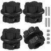 Vgoohobby Aluminum 17mm Splined Wheel Hubs Adapter & Nuts #8654 Compatible with Traxxas 1/10 E-Revo 2.0 Maxx & 1/8 Sledge RC Car (Black)