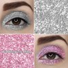 Fillwie White Single Glitter Eyeshadow, Fine Pressed Powder - High Pigment & Sparkly Finish, Perfect for Face Hair & Body, Highlighters & Luminizers, Travel-Friendly (Fairy Flicker)