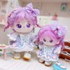 niannyyhouse 10cm~15cm 20cm Plush Doll Clothes Headdress Dresses Purple Skirt Outfit Doll Dressup (10cm~15cm)