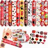 48 Casino 24PCS Casino Temporary Tattoos Sticker 24PCS Slap Bracelets Perfect for Themed Birthday Party Favors Baby Showers or Classroom Rewards Ideal Decor and Gifts for Girls and Boys