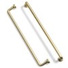 Goo-Ki 6 Pack 7 9/16" Center to Center Light Brushed Brass Modern Cabinet Pulls Solid Contemporary Home Improvement Hardware Brushed Drawer Pulls Zinc Alloy Kitchen Handles