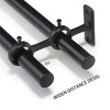 Goowin Curtain Rod Bracket, 3 pcs Double Curtain Rod Holder, Double Rod Brackets Hooks for Living Room Bedroom Curtain rods, Drapery Rods (Black)