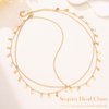 CLOACE Gold Sequin Head Chain Boho Tassel Headband Featival Costume Hair Band for Women