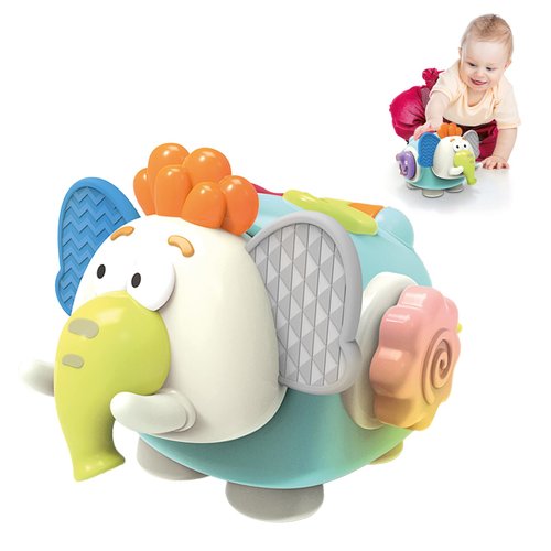 Montessori Toys for 1 Year Old, 8 in 1 Motor Skills Educational Learning Toys, Sensory Toys for Toddlers 1-3, Travel Activities Busy Cube, Baby Gifts for 12 18 Month, Elephant