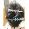 MELUOGE Crocodile crystal hair clip for modeling salon division, rust proof, durable, anti slip duckbill metal clip, suitable for thick and thin hair