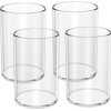 NIUBEE Acrylic Pen Holder 2 Pack,Clear Desktop Pencil Cup Stationery Organizer for Office Desk Accessory -Round