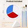 3 Colors Face Body Paint + 3pcs Sponge + 3pcs Brush, 【Full Coverage】【Skin Friendly】【Long Lasting】, Professional Paint Makeup Product For Halloween/Masquerade/Cosplay/Movie Makeup, Red+White+Blue