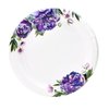 Nicole Home Collection Round Paper Plates - 10" | Purple Peony | Pack of 24, White (77610)