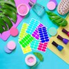 DANNEASY 8 Sheets Fluorescence Color Nail Wraps for Women Self Adhesive Nail Polish Stickers Stick on Nail Polish Strips Gel Fingernail Sticker Nails with Nail File, Cuticle Stick