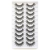 SYlashes False Eyelashes 15mm Faux Mink Lashes Fluffy Thick Crossed Soft Wispy Luxury Volume Fake Lashes 10 Pairs Pack