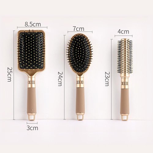 APOFUN 3 Pieces Hair Brush Comb Set Paddle Brush Detangle Hair Brush for Men and Women Wet, Dry, Curly and Straight Hair