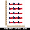 Czech Republic with Waving Flag Cute Temporary Tattoo Water Resistant Fake Body Art Set Collection - 15 2" Tattoos (1 Sheet)