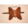 LEATHER PONYTAIL BARRETTE with STICK, LEATHER HAIR BARRETTE, LEATHER PONYTAIL HOLDER, LEATHER HAIR CLIP, LEATHER HAIR ACCESSORIES, LEATHER PONYTAIL CLIPS - BT 1204