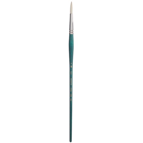 Princeton Ashley Natural Bristle Paint Brush for Oil and Acrylic, Series 5200, Round, 6
