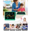 KOKODI 12 Inch LCD Writing Tablet with Anti-Lost Stylus Erasable Doodle Board Colorful Toddler Drawing Pad Car Travel School Games Toys for 3 4 5 6 7 8 Kids Birthday Gift for Girls Boys Adults Green