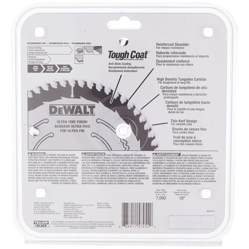DEWALT Circular Saw Blade, 7 1/4 Inch, 60 Tooth, Wood Cutting (DWA171460)